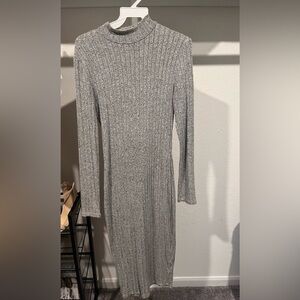 Long Sleeve Knee Length Knit Dress